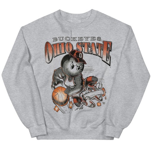Ohio State Buckeyes 90s Vintage Mascot Basketball T-Shirt for NCAA Fans