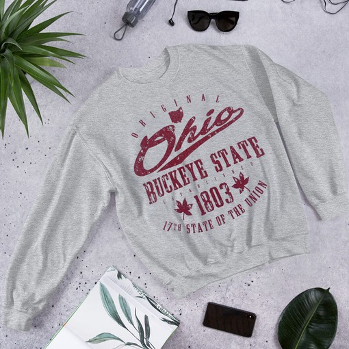 Ohio State Buckeyes Full Size Vintage Sweatshirt Hoodie for NCAA Fans
