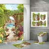 Stunning Garden Flower Waterproof Shower CurtainDreamy Bathroom Decor