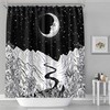 Stylish Print Fabric Waterproof Shower Curtain for Bathroom Decoration by iLiveShower