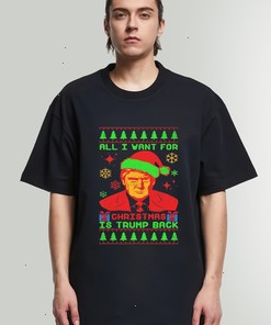 All I Want For Christmas Is Trump Back Vintage Style Ugly Christmas Sweatshirt