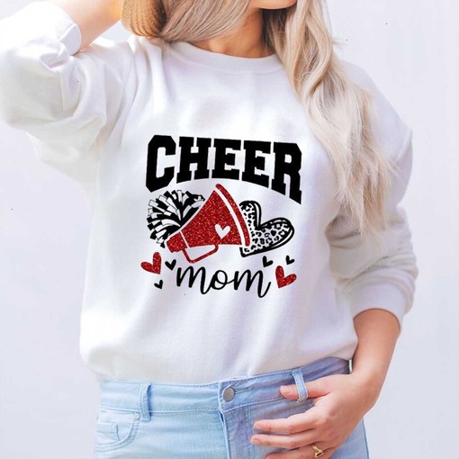 Cheer Mom Shirt Custom Cheer Mom Sweater Glitter Cheer Mom Shirt Custom Cheer Mom Sweatshirt Hoodie Shirt