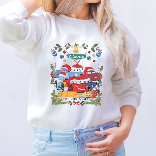 Disney Cars Christmas SweatShirt, Lightning McQueen Tow Mater Christmas Sweatshirt, Disney World Merry Christmas Hoodie, Disneyland Holiday Tee