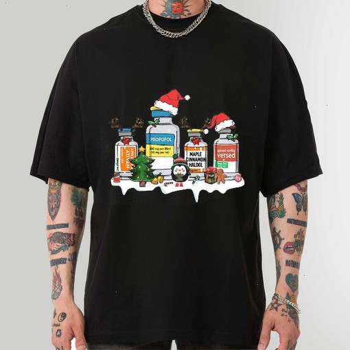 Drugs Nurse Christmas Shirt, Christmas Nurse Tshirt, Peppermint Mocha Propofol Sweatshirt, Christmas Gift for Nurse, Propofol Shirt