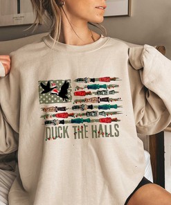 Duck the Halls Christmas Shirt, Christmas Duck Hunting Sweater, Christmas Hunting Sweatshirt, Mallard Duck Hoodie, Duck Hunting Gifts