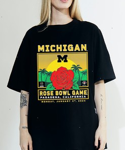 Michigan Wolverines College Football Playoff 2024 Rose Bowl Shirt