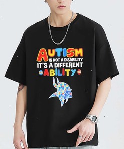 Official Minnesota Vikings NFL Autism Is Not A Disability 2024 Logo Sweatshirt, Hoodie, Shirt