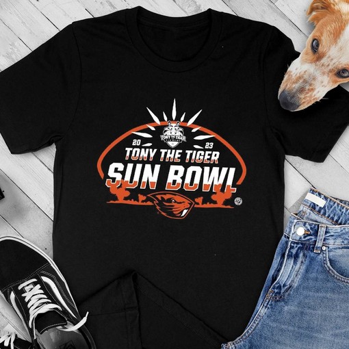Official Oregon State Beavers 2023 Tony the Tiger Sun Bowl Graphic Unisex T-Shirt, Sweatshirt, Hoodie Shirt