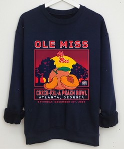 Ole Miss Chick Fil A Peach Bowl Atlanta GA December 30th 2023 Vintage Style T-Shirt - Fan Gift
